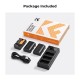 K&F Concept LP-E6NH 3-Pack Replacement Battery and 3-Slot Charger - 2250mAh